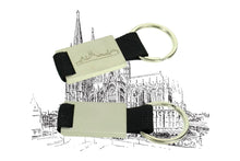 Lade das Bild in den Galerie-Viewer, Schlüsselanhänger Kölner Skyline Metall Textilband Schwarz Kölner Souvenir3