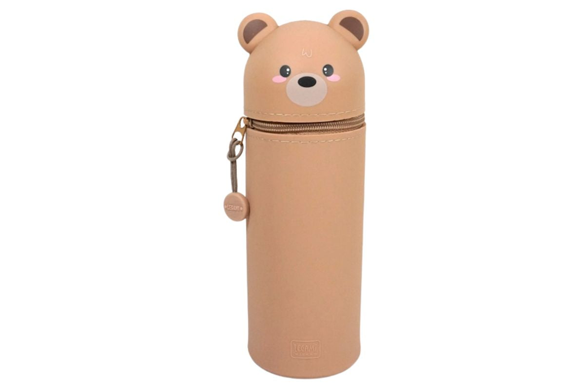 Legami Kawaii Teddy Bear Federmäppchen Etui Braun 2-In-1 Pencil Case 18,5cm2