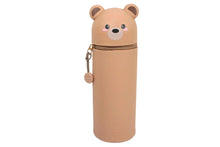 Load the picture into the gallery viewer, Legami Kawaii Teddy Bear Federmäppchen Etui Braun 2-In-1 Pencil Case 18,5cm2
