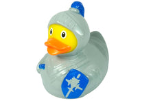Load the picture into the gallery viewer, Kleine Ritter Ente LILALU, Badeente, Quietscheente Sammlerstück2