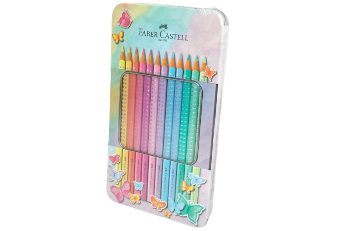 Faber Buntstifte Sparkle Pastell 12er Metalletui4