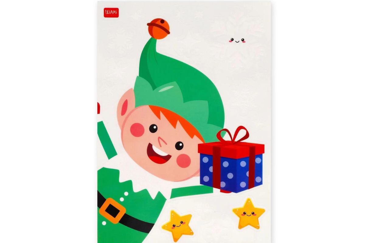 Legami Set 70 Elektrostatische Fenster Aufkleber- Weihnachten