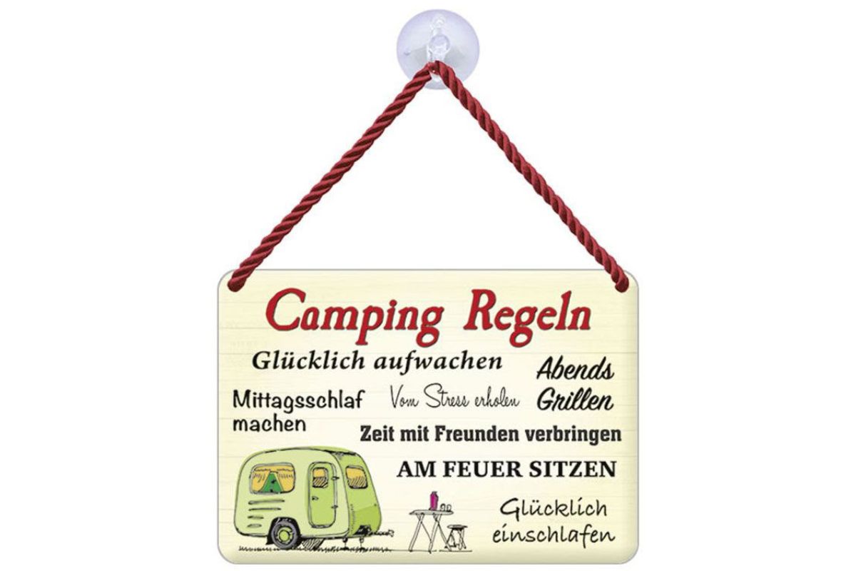 Kulthänger KH 081 "Camping Regeln" Wandschild
