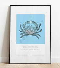 Lade das Bild in den Galerie-Viewer, Kunstdruck Poster "DAS MEER IST EIN GEDICHT OHNE WORTE" A4 Heimartliebe2