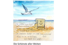 Load the picture into the gallery viewer, Kunstdruck auf Leinwand "Die Schönste aller Weiten" Karin Tauer 20x20cm