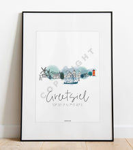 Load the picture into the gallery viewer, Kunstdruck ohne Passepartout Skyline Edition Greetsiel A4 Heimartliebe