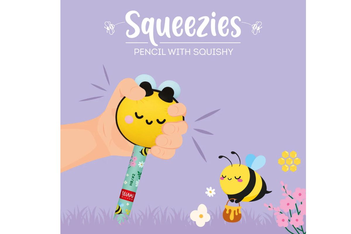 Legami Anti-Stress-Bleistift Bee „Bee Different“ - Squeezies with Squishy6