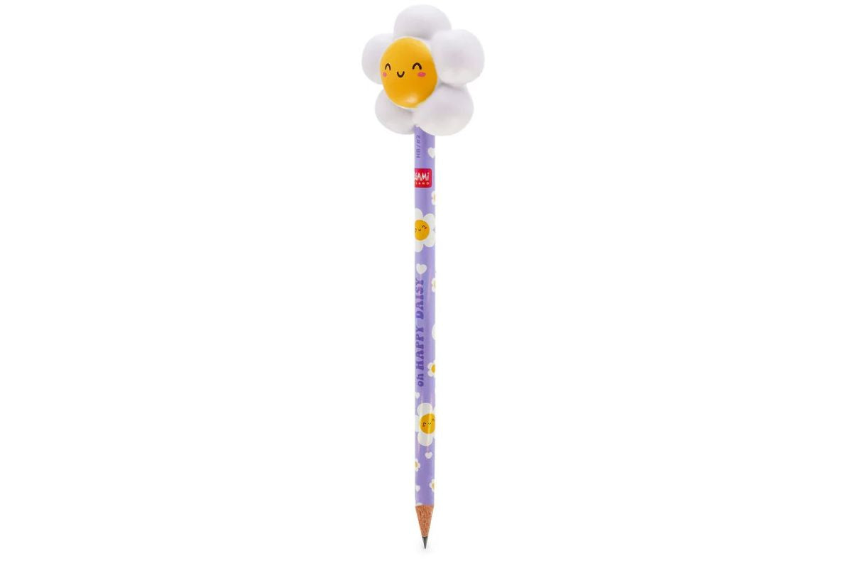 Legami Anti-Stress-Bleistift Daisy „Oh Happy Daisy“ - Squeezies with Squishy