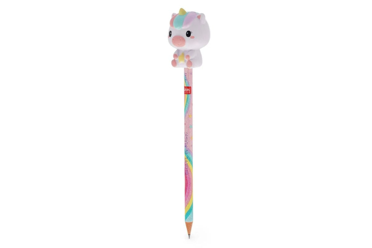 Legami Anti-Stress-Bleistift Unicorn „Believe In Magic“ - Squeezies with Squishy