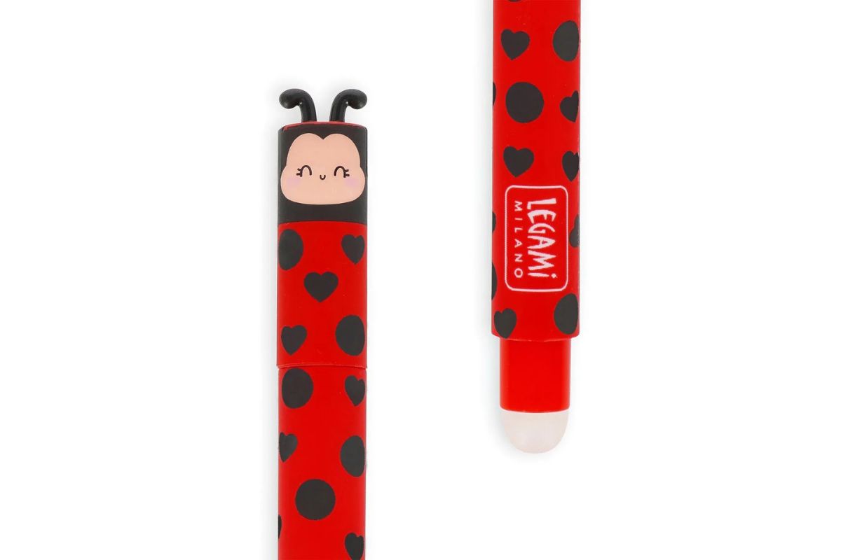 Legami Erasable Pen mit Marienkäfer-Motiv! Ladybug "Get Lucky" Löschbarer Gelstift2