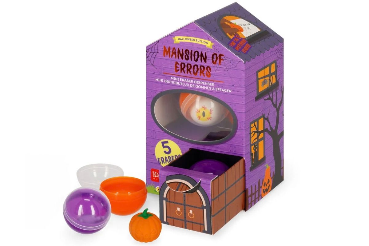 Legami Halloween Mini-Radiergummispender - Mansion of Errors
