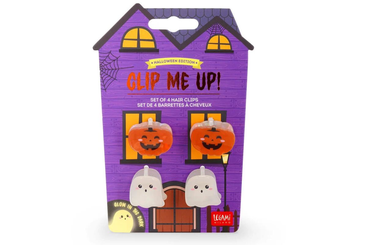 Legami Halloween Set aus 4 Mini-Haarclips - Clip Me Up! Haarschmuck