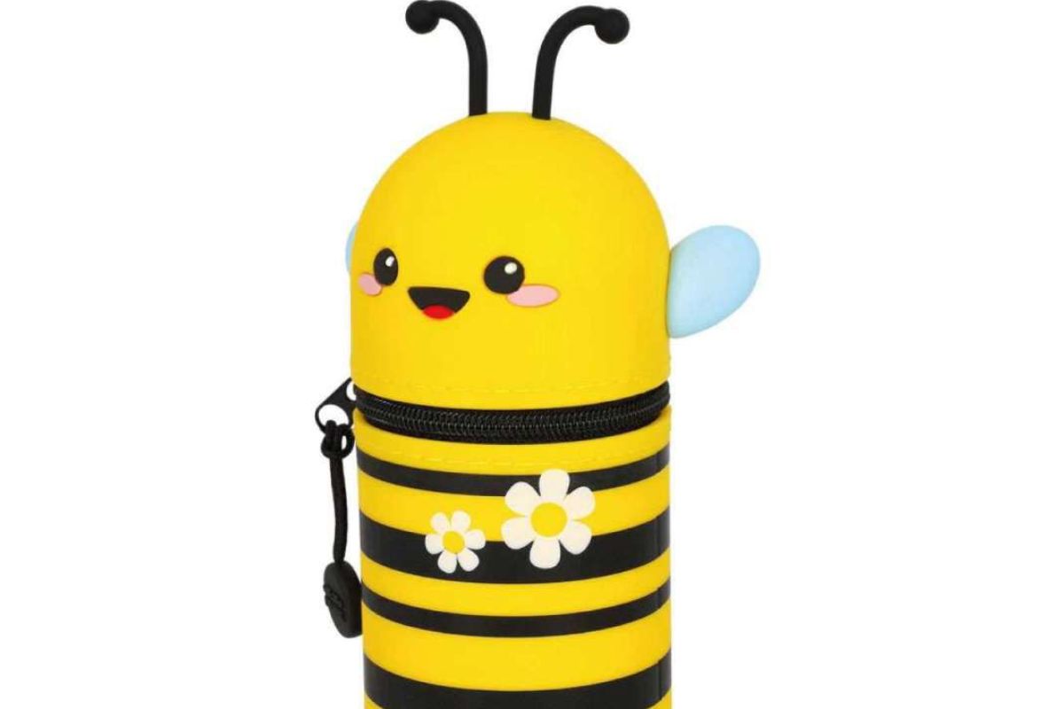 Legami Kawaii Bee Federmäppchen Etui Gelb 2-In-1 Pencil Case 22cm3