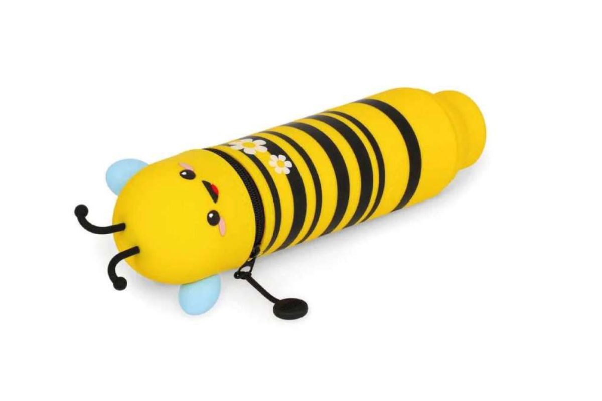 Legami Kawaii Bee Federmäppchen Etui Gelb 2-In-1 Pencil Case 22cm5