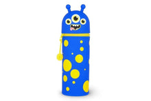 Load the picture into the gallery viewer, Legami Kawaii Monster Federmäppchen Etui Blau 2-In-1 Pencil Case 22cm
