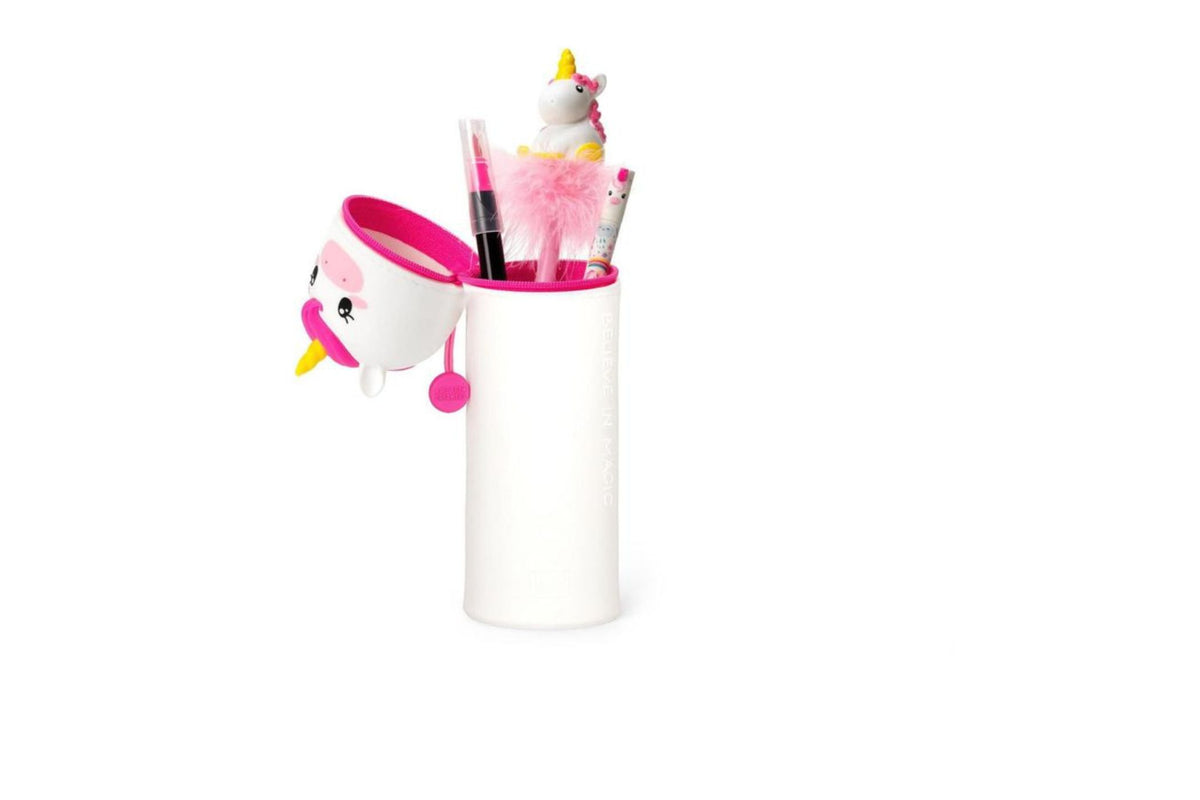 Legami Kawaii Unicorn Federmäppchen Etui Weiß Pink 2-In-1 Pencil Case 18cm3