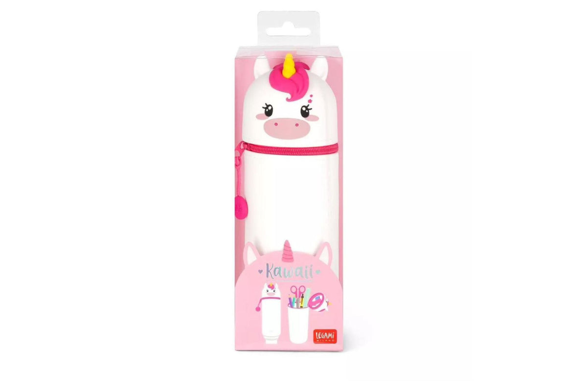 Legami Kawaii Unicorn Federmäppchen Etui Weiß Pink 2-In-1 Pencil Case 18cm4