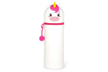 Load the picture into the gallery viewer, Legami Kawaii Unicorn Federmäppchen Etui Weiß Pink 2-In-1 Pencil Case 18cm 