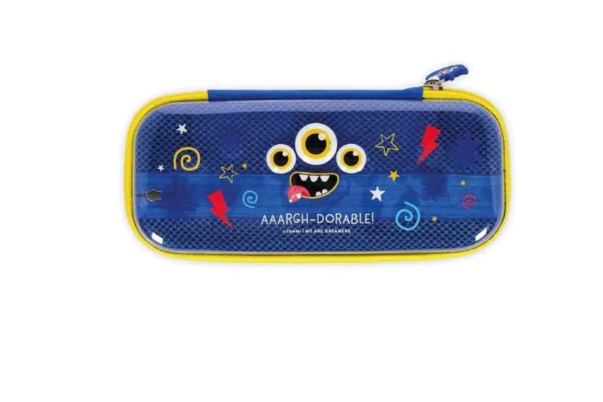 Legami Kawaii Wonderwow - Monster Federmäppchen Etui Blau 23cm2