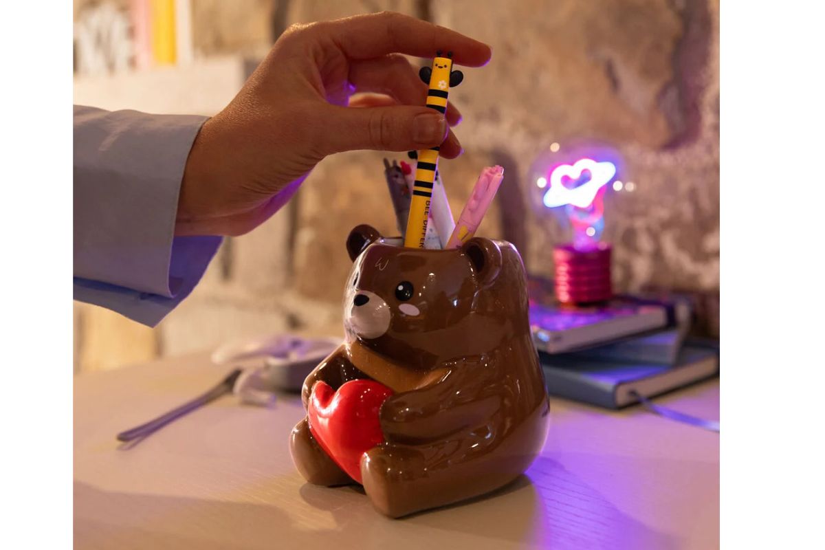 Legami Keramik-Stiftehalter „Teddy Bear“ – Desk Friends | Handbemalt3