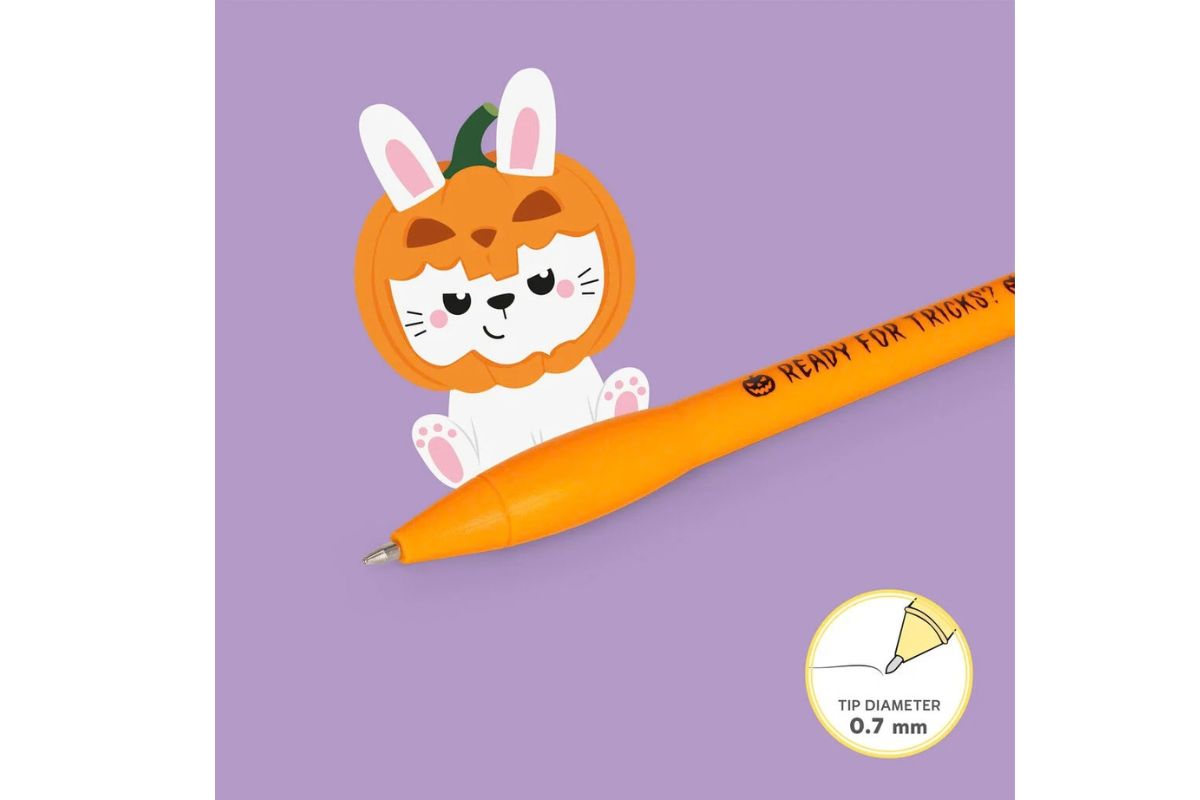 Legami Leuchtender Kugelschreiber Pumpkin Bunny Writing is Magic Halloween3