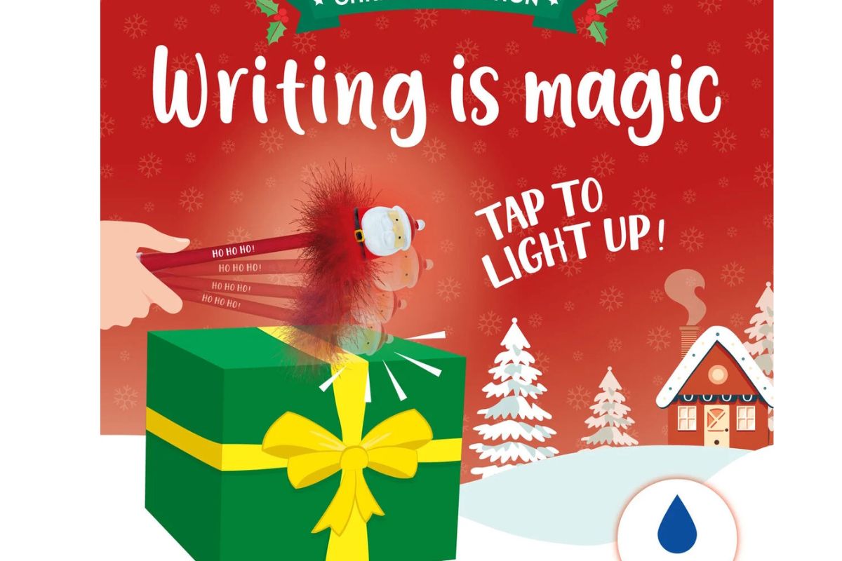 Legami Leuchtender Kugelschreiber Santa Claus Writing is Magic Weihnachten5