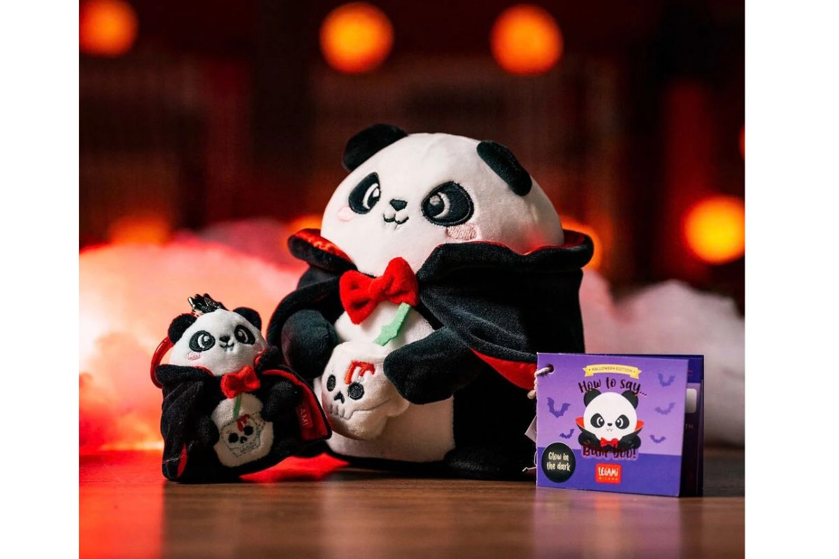 Legami Panda-Plüsch-Schlüsselanhänger "Bam-Boo!" Halloween - Tiny Super Soft!