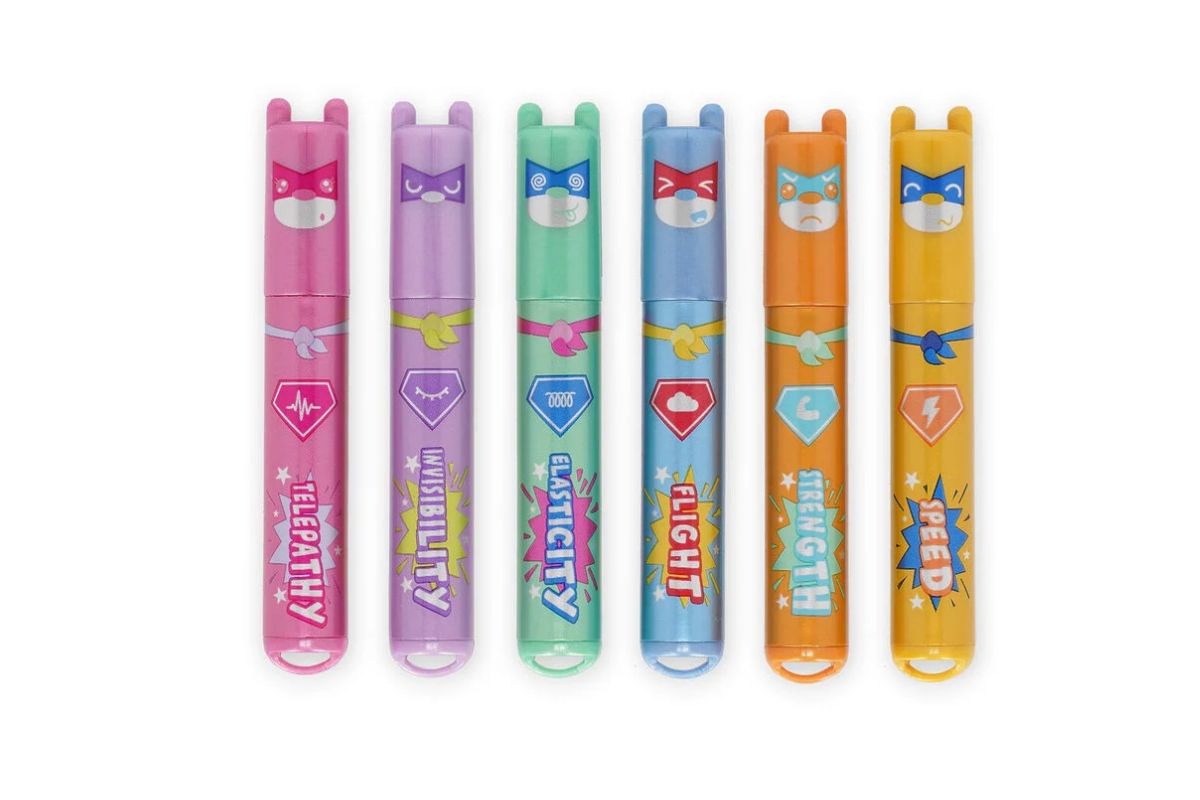 Legami Set 6 Mini Textmarker Teddy`s Superpower