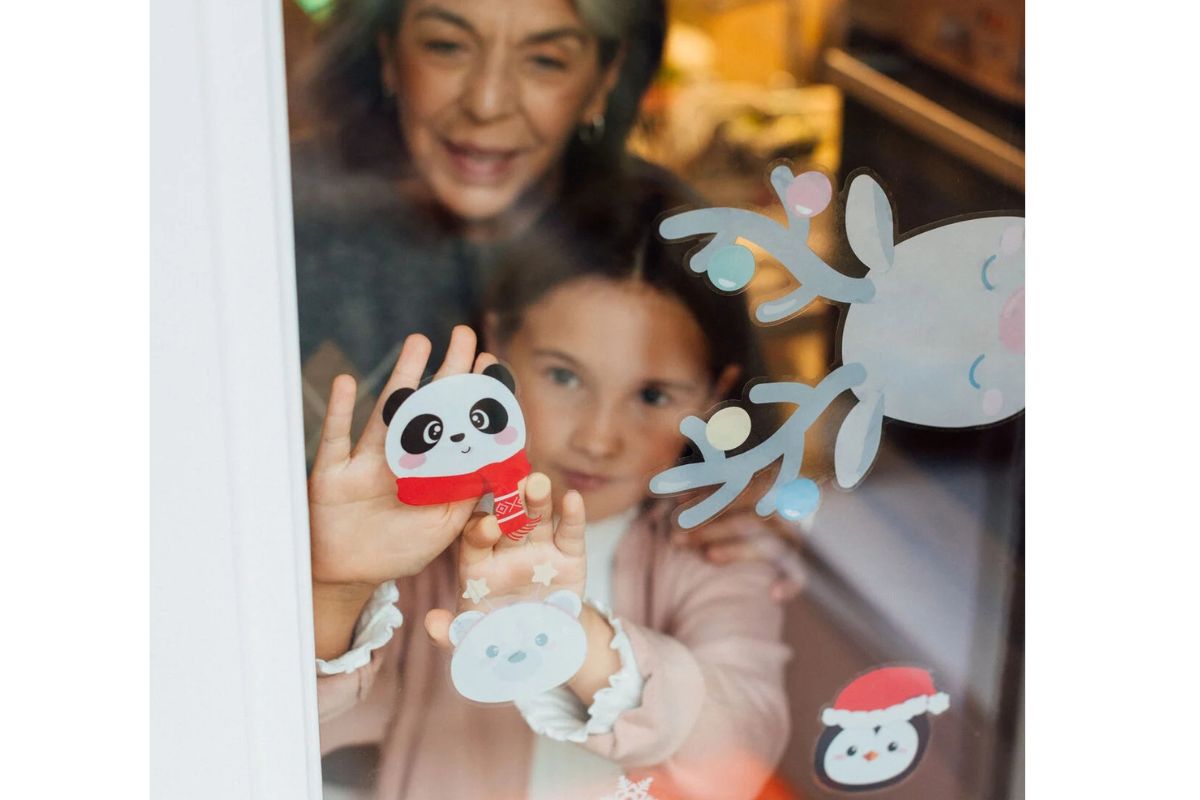 Legami Set 70 Elektrostatische Fenster Aufkleber- Weihnachten4