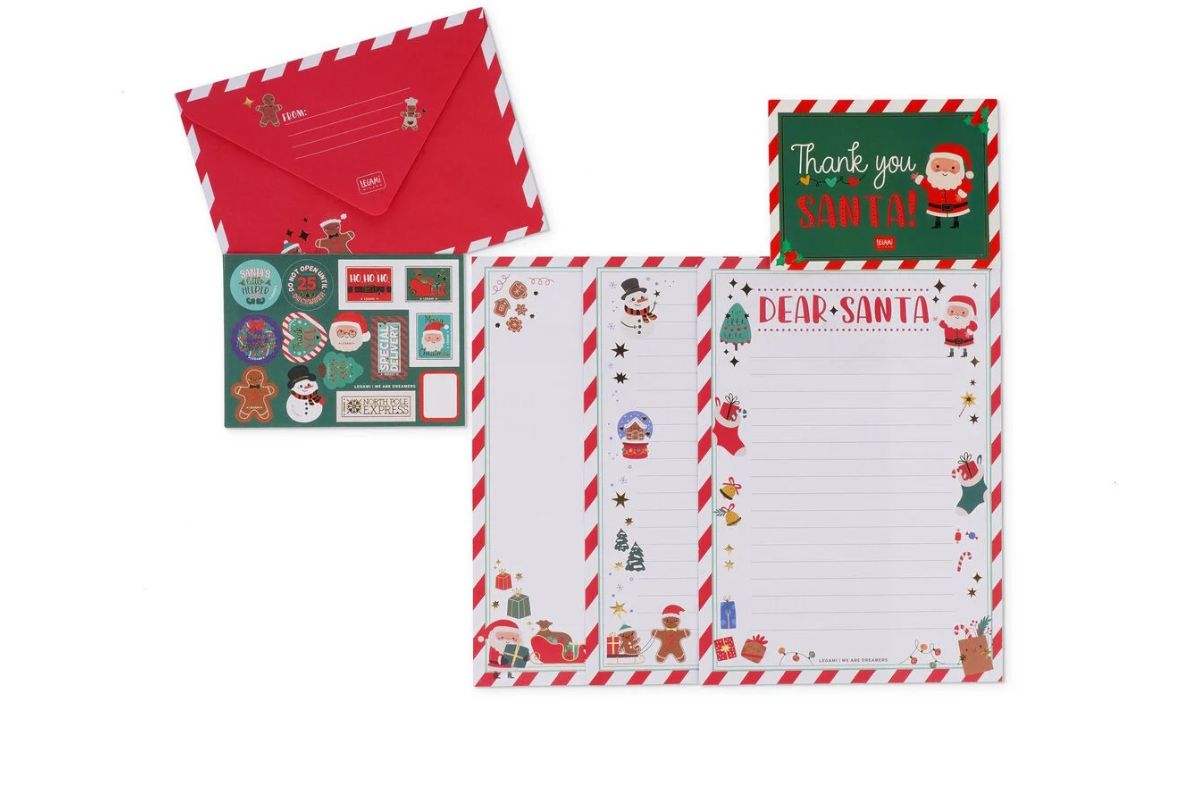 Legami Set für Brief an den Weihnachtsmann Dear Santa4