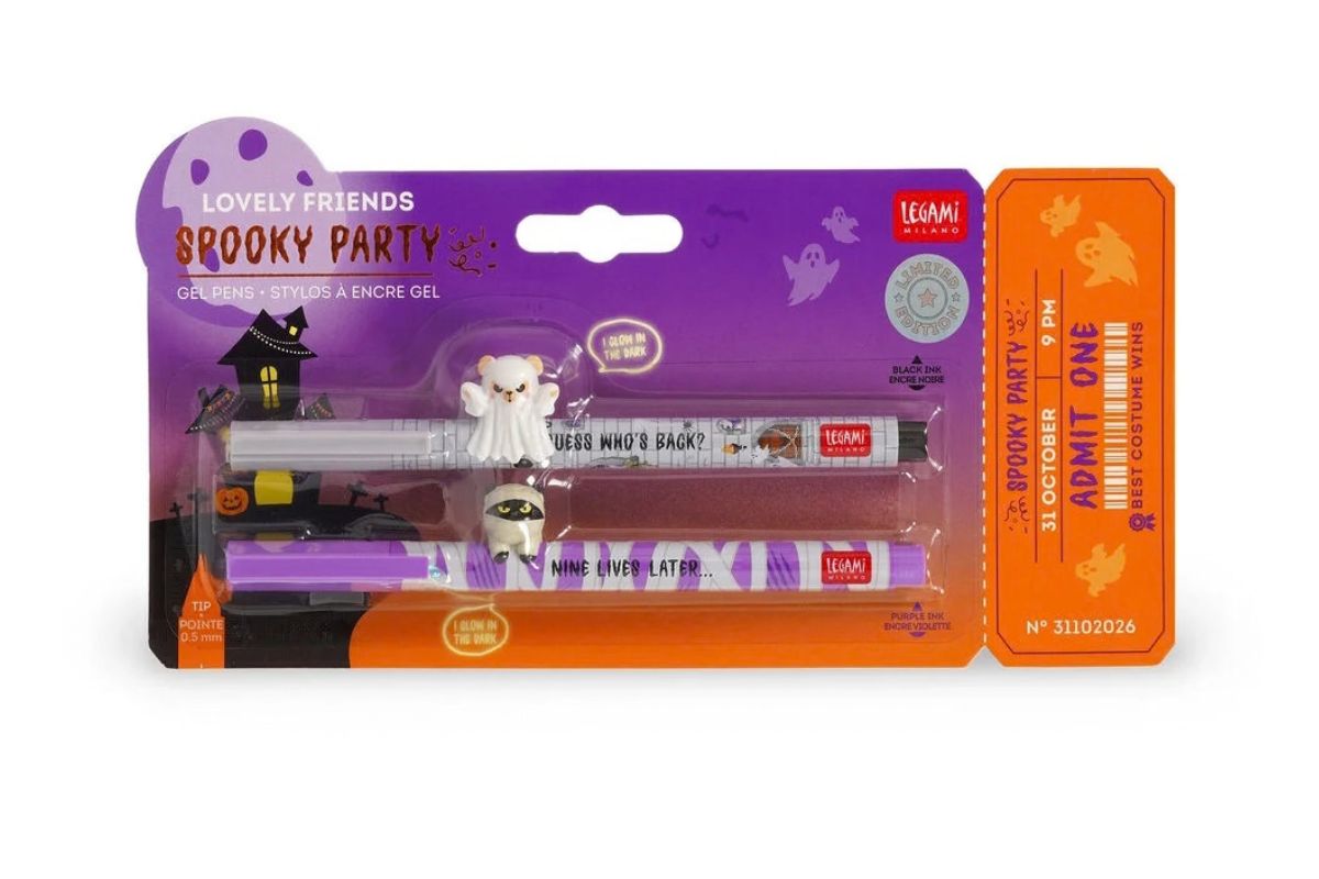 Legami Spooky Party Set – 2 Gelstifte „Lovely Friends“ Halloween