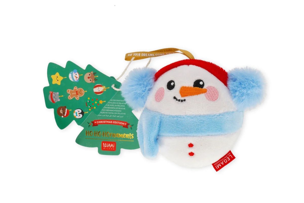 Legami Weihnachtsdekoration Aufhänger Plüsch Snowman Weihnachten Oh-Oh-Ohrnaments