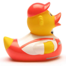 Lade das Bild in den Galerie-Viewer, Müllmann Ente Design by LILALU Schwimmente Gummiente4
