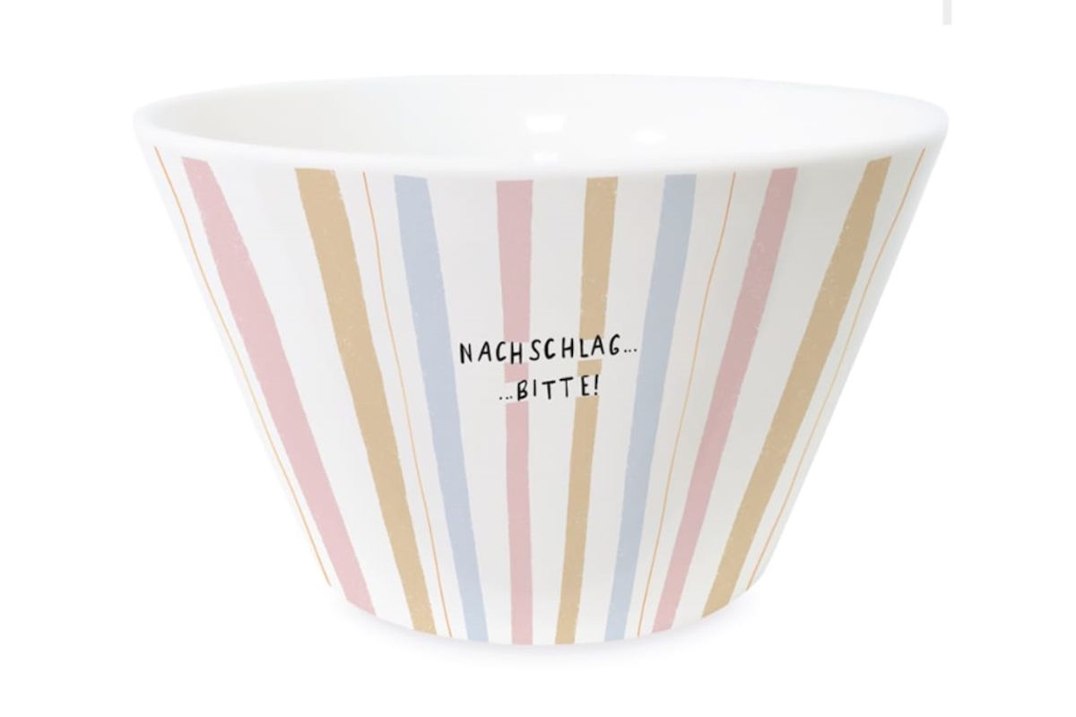 Müslischale mit Veredlung "Nachschlag Bitte!" Schreibkram Manufaktur