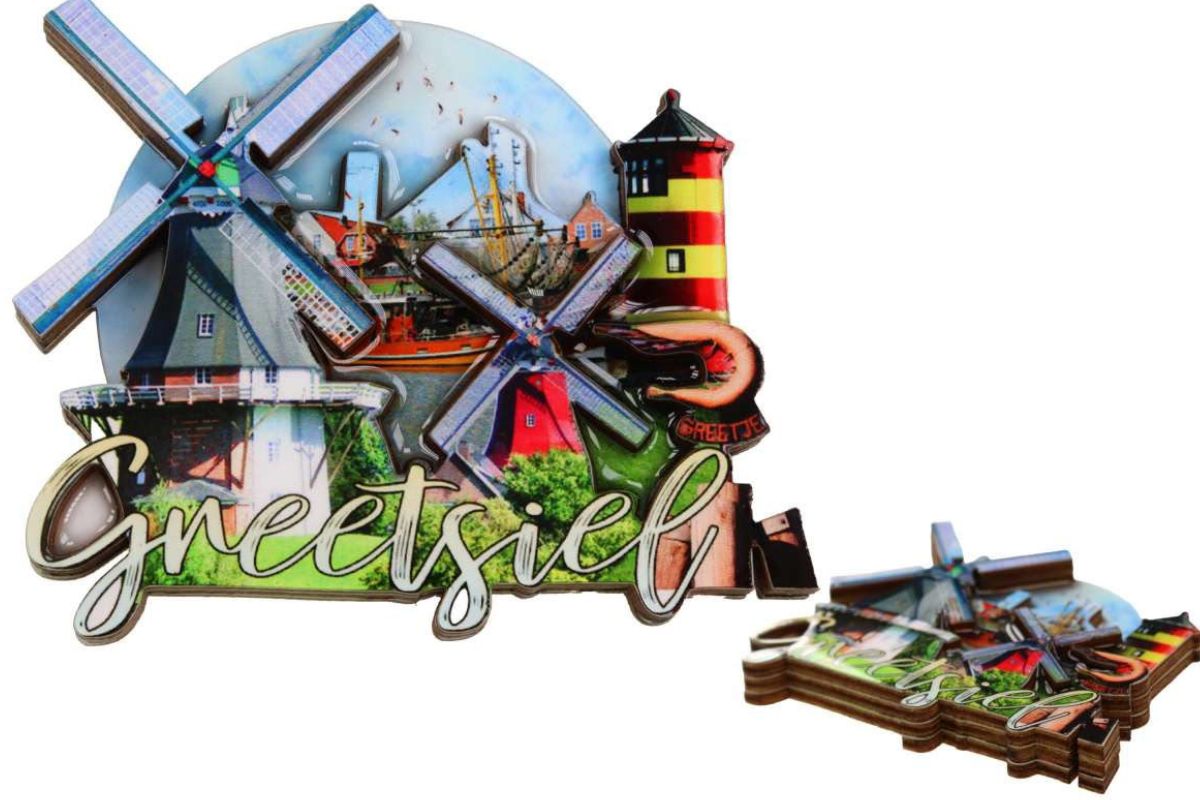 Magnet Greetsiel Kühlschrankmagnet 3lagig Souvenir Deko Maritim