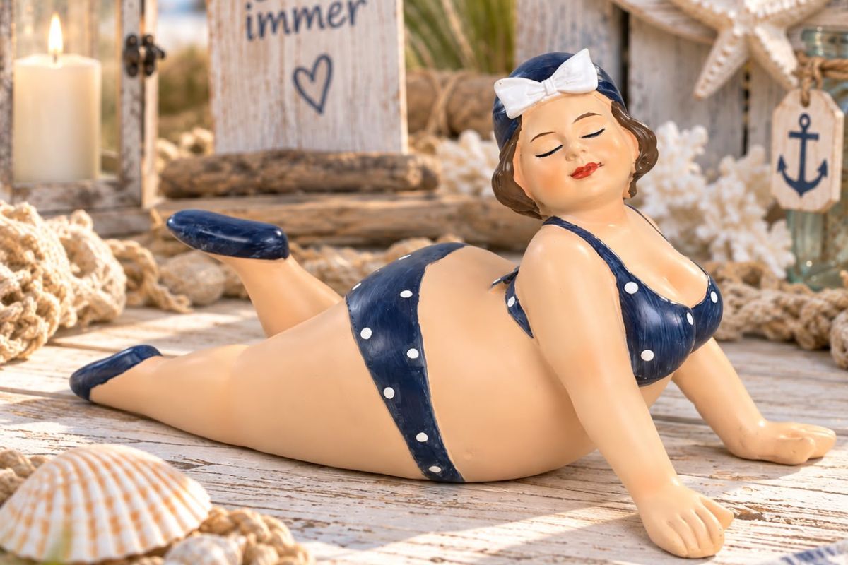 Maritime Badedame im Retro-Look –Design3