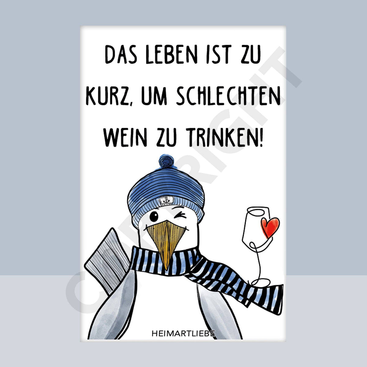 Motiv Magnet "Das Leben ist zu kurz" Souvenir Nordsee