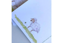 Load the picture into the gallery viewer, Notizblock "Schäfchen Glück" Karin Tauer Din A6 50 Blatt2