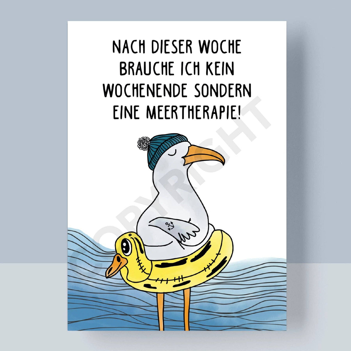 Postkarte „Meertherapie" Souvenir Greetsiel Nordsee