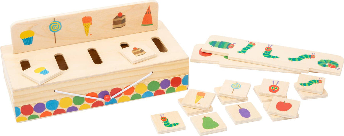 Raupe Nimmersatt Bildersortierbox Lernspielzeug Holz5