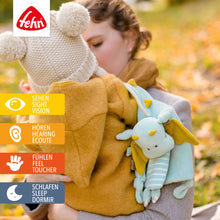 Load the picture into the gallery viewer, Schmusetuch Drache Deluxe mit Drachen-Köpfchen aus der Little Castle Kollektion2