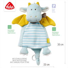 Load the picture into the gallery viewer, Schmusetuch Drache Deluxe mit Drachen-Köpfchen aus der Little Castle Kollektion6