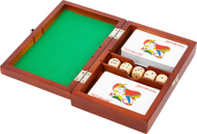 Lade das Bild in den Galerie-Viewer, Spielebox Karten Und Würfel Gesellschaftsspiele Holz Box2