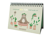 Load the picture into the gallery viewer, Spiral Buch Aufsteller Einfach mal Nix tun. Chill Mode On! Grafik Werkstatt3