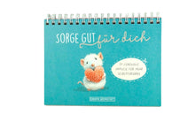 Lade das Bild in den Galerie-Viewer, Spiral Buch Aufsteller Sorge Gut für Dich Grafik Werkstatt5
