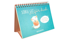 Lade das Bild in den Galerie-Viewer, Spiral Buch Aufsteller Sorge Gut für Dich Grafik Werkstatt