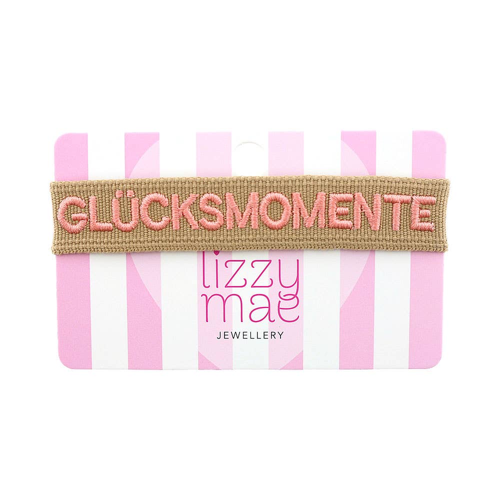 Statement-Armband Glücksmomente Beige Boho Hippie Stil