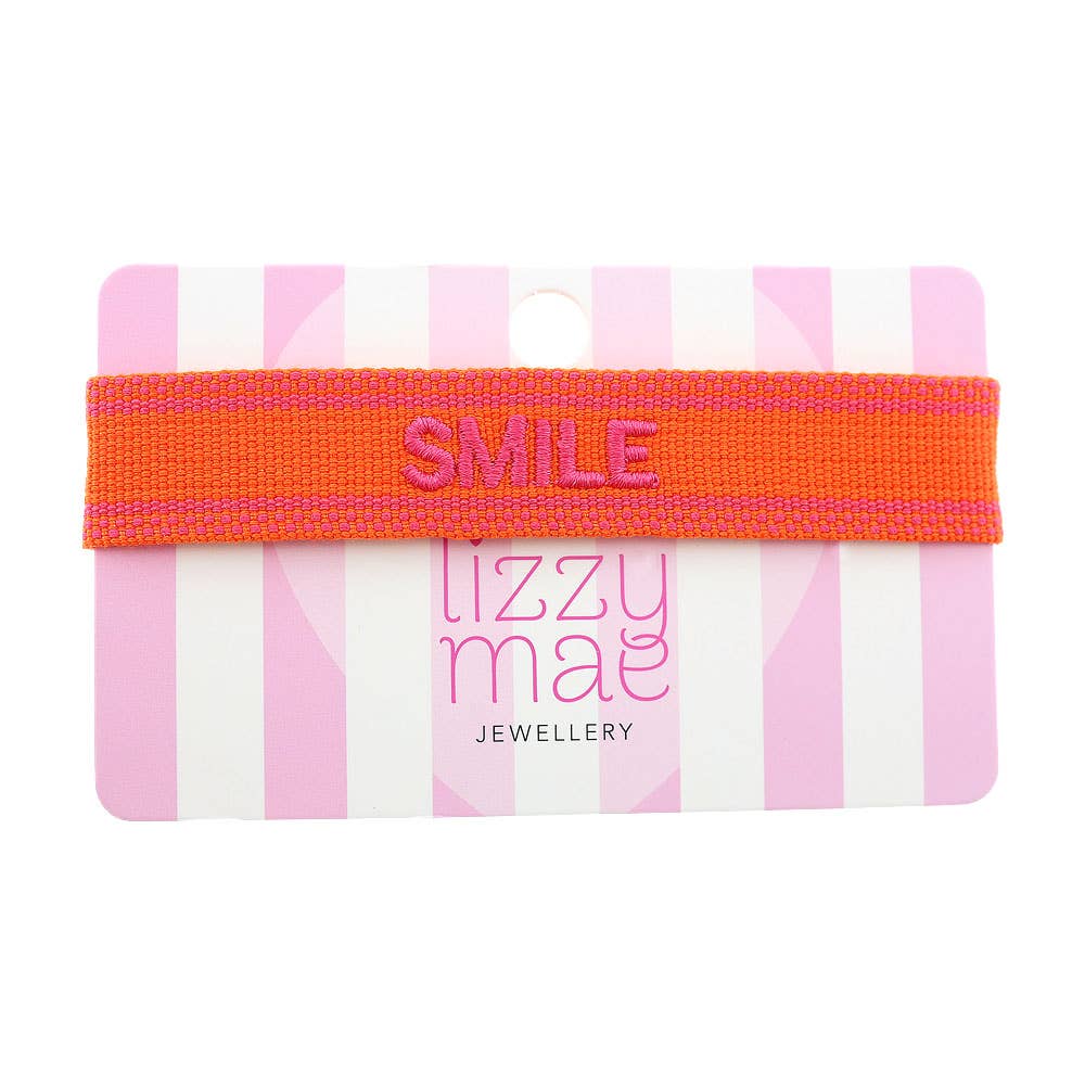 Statement-Armband Smile Orange Boho Hippie Stil