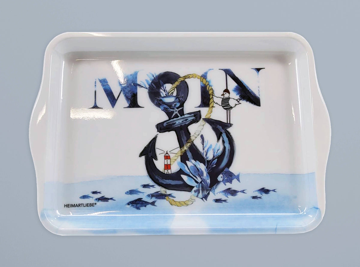 Tablett MOIN ANKER Heimartliebe Souvenir Nordsee Ostsee