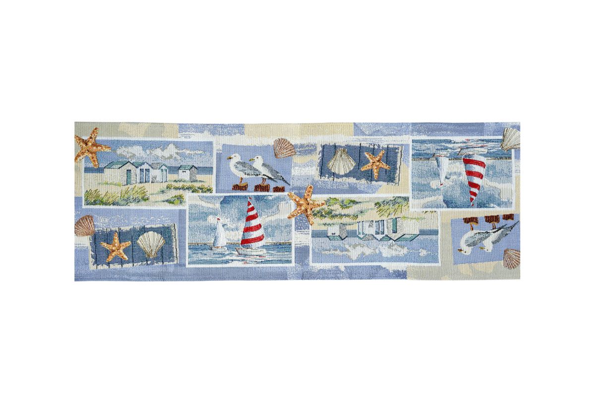 Tischläufer „Beach House Gobelin“ – | Maritime Tischdeko